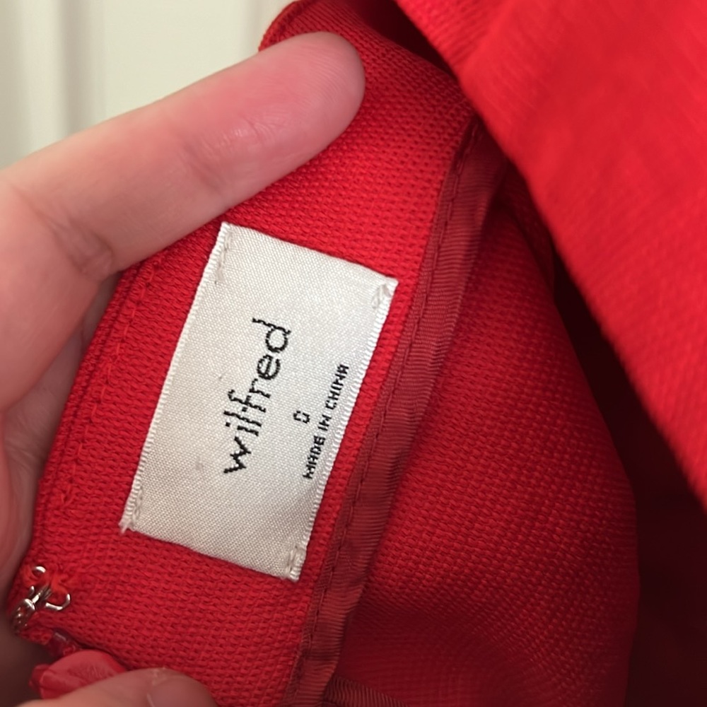 Aritzia Wilfred Ecoulement Romper - Red (0) - Picture 6 of 8